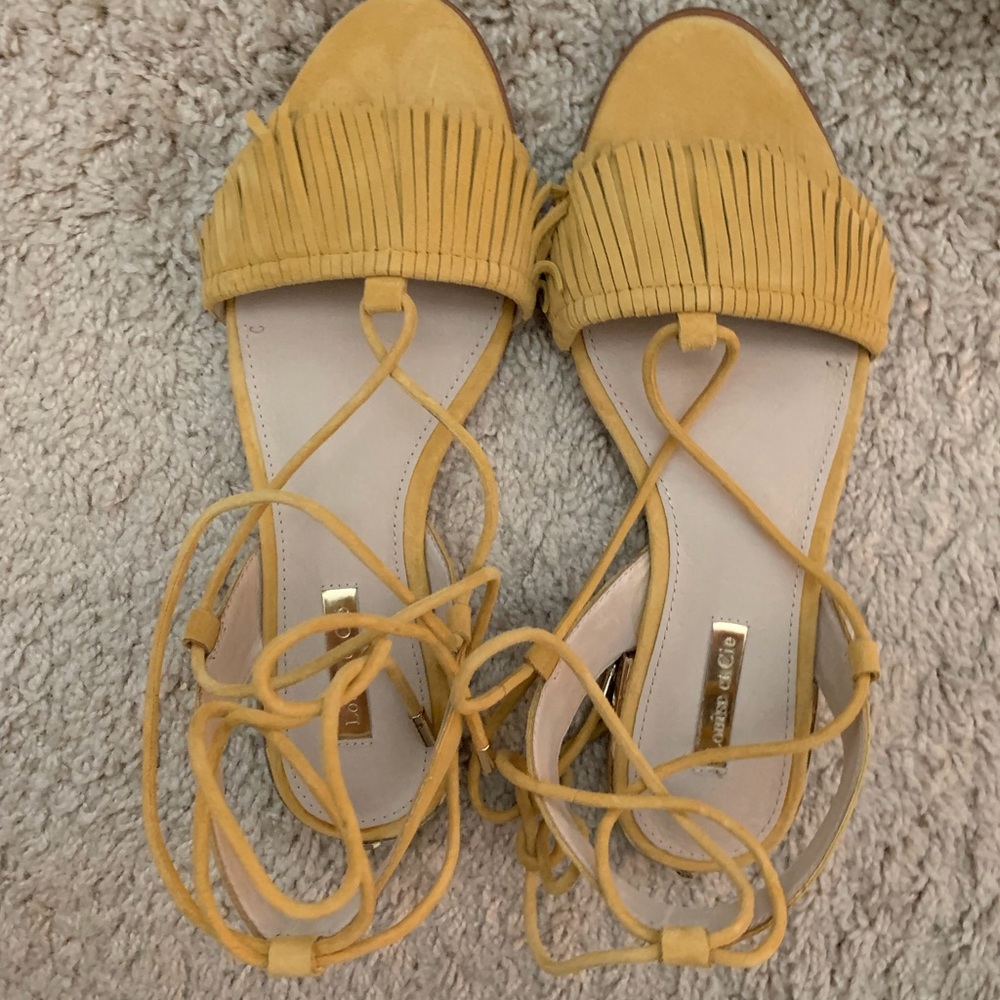 Louise et Cie yellow suede sandals